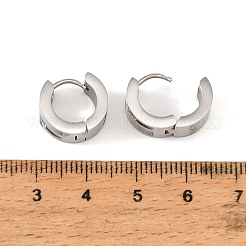 304 Stainless Steel Cubic Zirconia Hoop Earrings for Women&nbsp;SA-CBAF36C-01P
