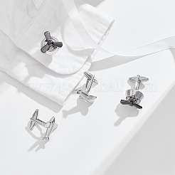 2 Pairs 2 Styles Brass Cufflinks&nbsp;DIY-PH0035-89