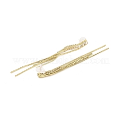 Cubic Zirconia Chains Tassel Earrings&nbsp;LS-EJEW-P236-07G