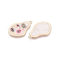Printed Alloy Enamel Pendants&nbsp;ENAM-N071-07G-03