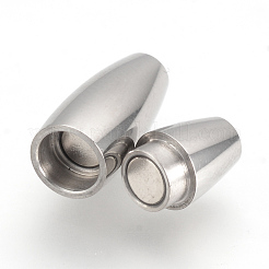 Tarnish Resistant 304 Stainless Steel Magnetic Clasps with Glue-in Ends&nbsp;STAS-Q211-31A