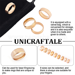 16Pcs 8 Size Stainless Steel Plain Band Finger Rings Set for Women&nbsp;RJEW-UN0002-69