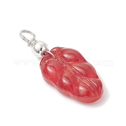 Gradient Color Baking Paint Glass Pendants&nbsp;PALLOY-JF04068-02