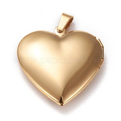Valentine's Day Ion Plating(IP) 304 Stainless Steel Locket Pendants&nbsp;STAS-K197-08G