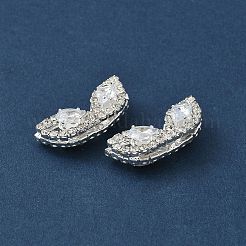 Brass Micro Pave Cubic Zirconia Beads&nbsp;KK-S336-09S-C