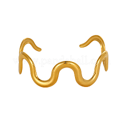 304 Stainless Steel Cuff Bangles for Women&nbsp;STAS-OY018-04G