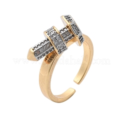 Brass Cuff Rings&nbsp;RJEW-D314-02G