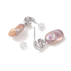 Anti-Tarnish Sterling Silver Stud Earrings&nbsp;EJEW-C087-13A-P