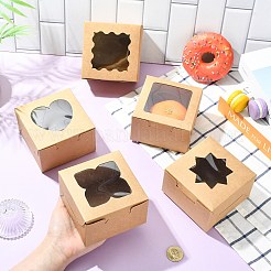 30Pcs 5 Styles Paper Bakery Boxes&nbsp;CON-CJ0001-30