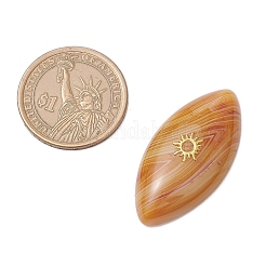 3Pcs 3 Styles Dyed Natural Brazilian Agate Cabochons&nbsp;PALLOY-JF04017-01