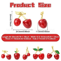 5Pcs 5 Styles Brass Resin Pendants&nbsp;KK-CJ0004-06