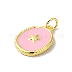 Brass Enamel Pendants&nbsp;KK-H487-16G