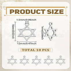 10Pcs 201 Stainless Steel Pendants&nbsp;STAS-LP0003-23