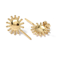 Ion Plating(IP) 304 Stainless Steel Sun Stud Earrings for Women&nbsp;EJEW-F300-12G