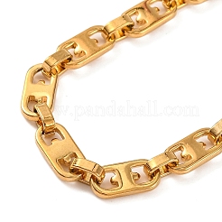 PVD Vacuum Plating 201 Stainless Steel Oval Link Chain Bracelets&nbsp;BJEW-B078-73G
