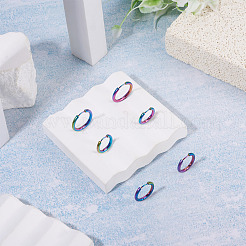 6Pcs 3 Styles 202 Stainless Steel Huggie Hoop Earrings&nbsp;EJEW-TAD0001-01
