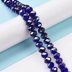 Transparent Electroplate Glass Beads Strands&nbsp;GLAA-F122-04E