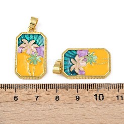 Brass Enamel Pendants&nbsp;KK-L190-012G