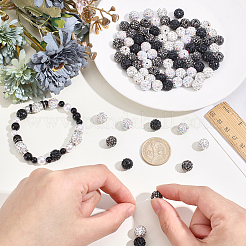 100Pcs 4 Colors Pave Disco Ball Beads&nbsp;RB-PA0001-13