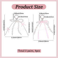 4Pcs 2 Styles Alloy & Velvet & Polyester Pendant Decorations&nbsp;KEYC-SP0001-26