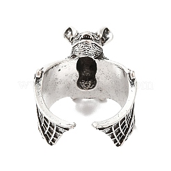 Alloy Bat Open Cuff Rings for Men Women&nbsp;RJEW-G286-02AS
