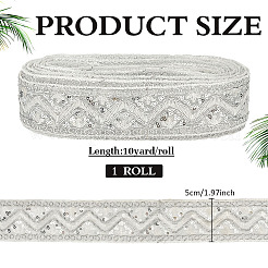 Ethnic Polyester Ribbon&nbsp;OCOR-WH0109-043C