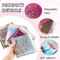 20Pcs 4 Colors Double-faced Laser Bubble Packaging Bags&nbsp;AJEW-TA0001-87