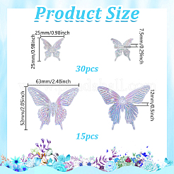 45Pcs 2 Styles Electroplate Transparent Resin Beads&nbsp;FIND-GA0008-79