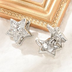 Brass Hoop Earrings for Women&nbsp;LS-EJEW-U041-08P