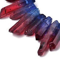 Two Tone Natural Quartz Crystal Beads Strands&nbsp;G-Z131-K01-02