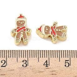 Christmas Brass Enamel Beads&nbsp;KK-I474-G24