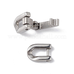 Non-Tarnish 304 Stainless Steel Fold Over Clasps&nbsp;X-STAS-G307-11A-P