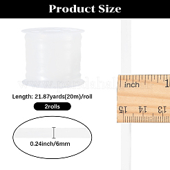 20M Flat TPU(Thermoplastic Polyurethane) Elastic Cord&nbsp;DIY-WH20053-50A