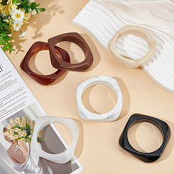 6Pcs 6 Colors Acrylic Bangles for Women&nbsp;BJEW-ME0001-03B