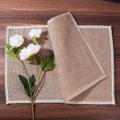 Braided Jute and Lace Non-Slip Insulation Pad&nbsp;LS-AJEW-WH0066-01