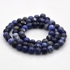 Natural Sodalite Round Beads Strands&nbsp;G-N0120-19-6mm