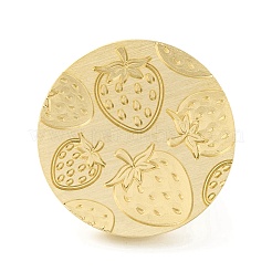Golden Tone Round Wax Seal Brass Stamp Heads&nbsp;LS-AJEW-Z034-01G-18