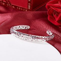 European Style Classic Brass Cuff Bangles For Women&nbsp;BJEW-LP0001-04