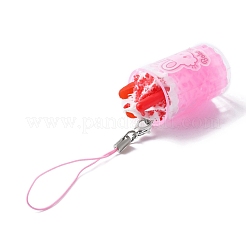 PVC Plastic Strawberry Ice Cream Beer Cup Pendant Decorations&nbsp;HJEW-WH0039-23