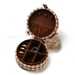 PU Leather and Velvet Jewelry Storage Box Keychain&nbsp;KEYC-B017-01
