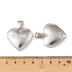 316 Stainless Steel Locket Pendants&nbsp;STAS-K321-21P
