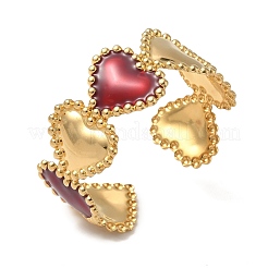 304 Stainless Steel Enamel Cuff Bangles for Women&nbsp;LS-BJEW-F518-03B-G