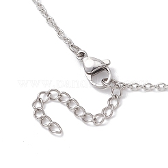 Red Heart with Alloy Angel Wings Pendant 304 Stainless Steel Cable Chain Necklaces&nbsp;NJEW-TA00218