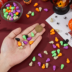 125Pcs 5 Colors Halloween Plastic Beads&nbsp;FIND-DC0006-32
