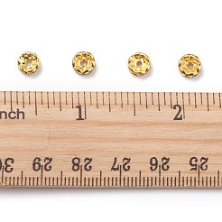 Brass Rhinestone Spacer Beads&nbsp;RB-A014-L6mm-01G