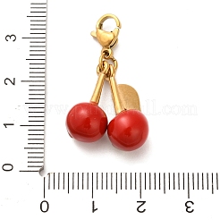 304 Stainless Steel Enamel Pendant Decorations&nbsp;LS-STAS-K304-01G