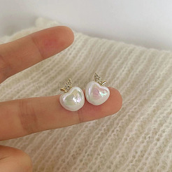 Apple Alloy Plastic Stud Earrings&nbsp;FS-WG1EC88-01