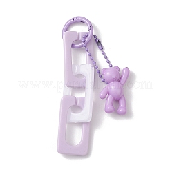 6Pcs Opaque Acrylic Bear Pendant Decorations&nbsp;HJEW-JM03874