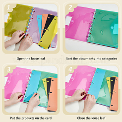 20Pcs 4 Colors Plastic Binder Index Tabs&nbsp;FIND-PH0026-49