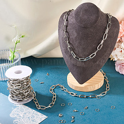 DIY Aluminium Paperclip Chains Bracelets/Necklaces Making Kit&nbsp;DIY-TA0012-91P
